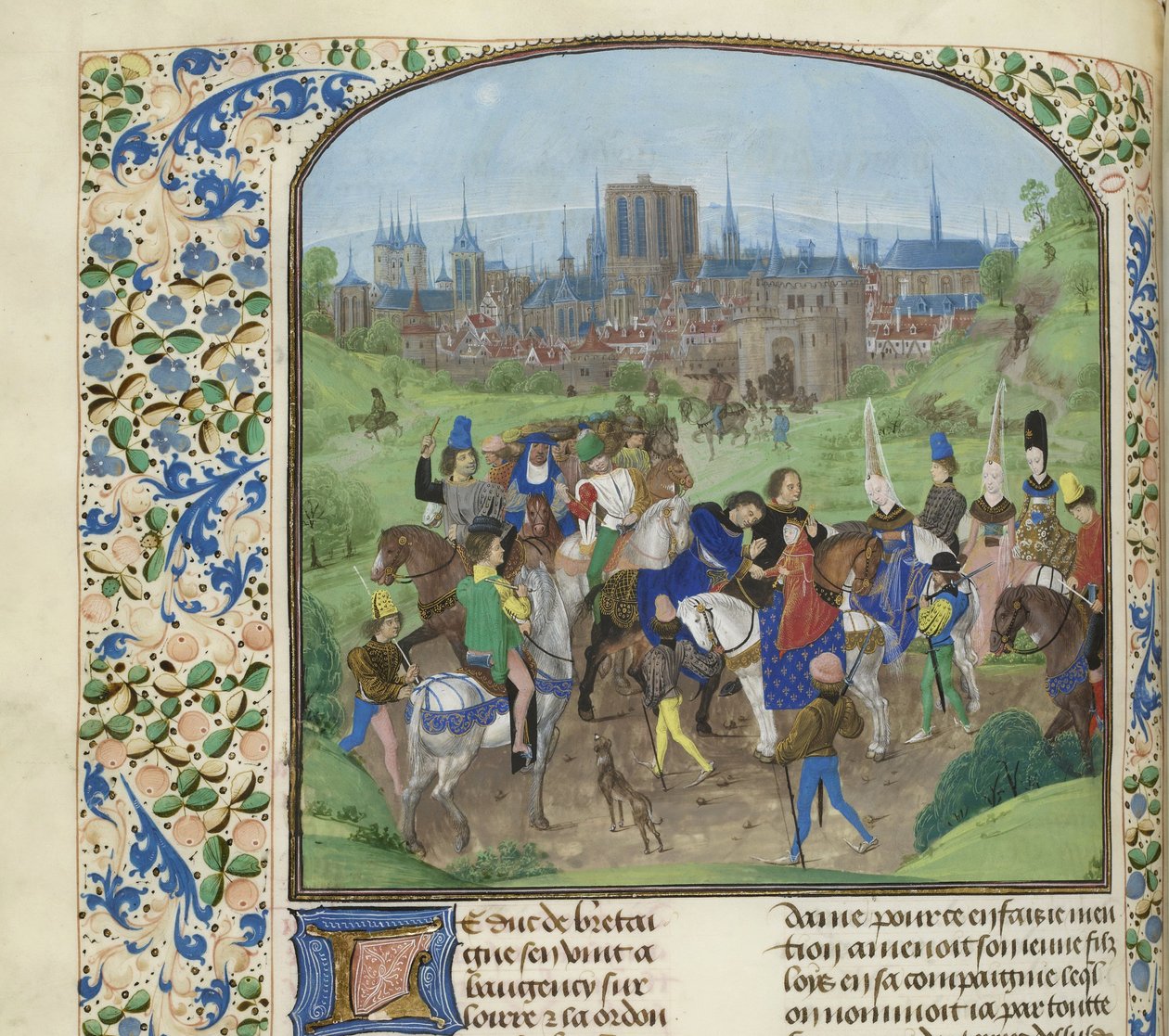 Chegada do Duque Luís II de Anjou a Paris, ca 1470-1475. de Unbekannt