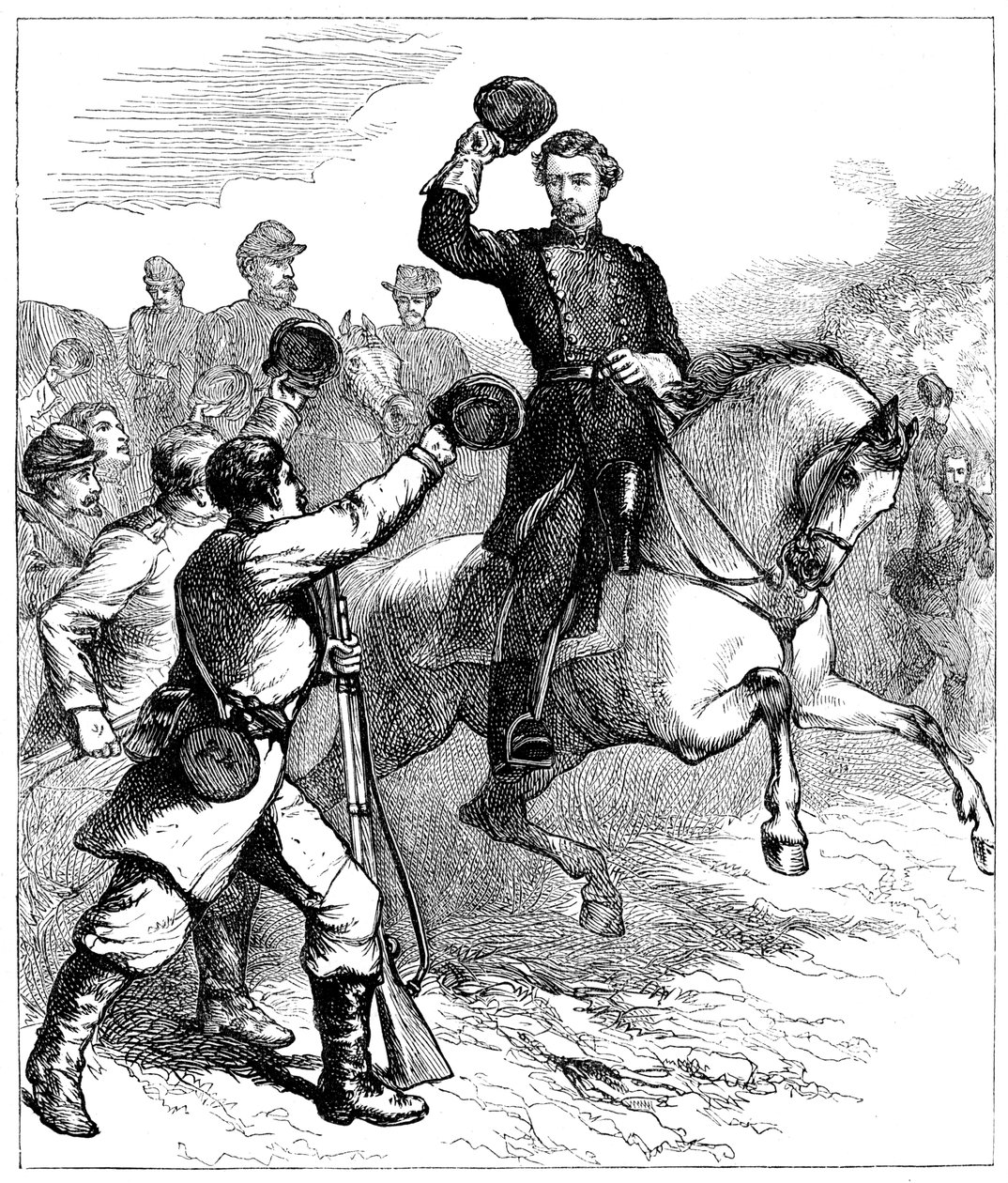 Chegada do general McClellan a Williamsburg, Virgínia, 1862 c1880 de Unbekannt