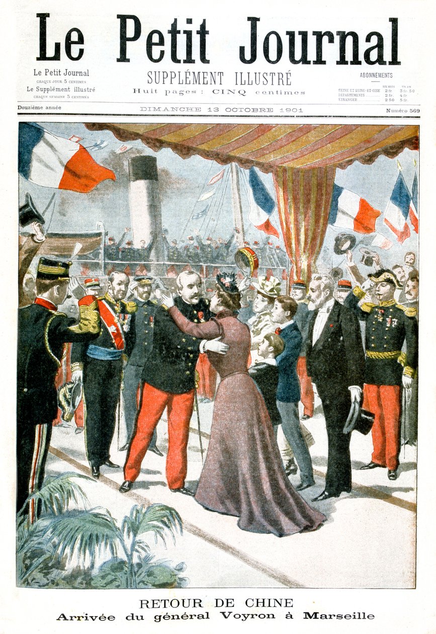 Chegada do general Voyron a Marselha em seu retorno da China, 1901 de Unbekannt
