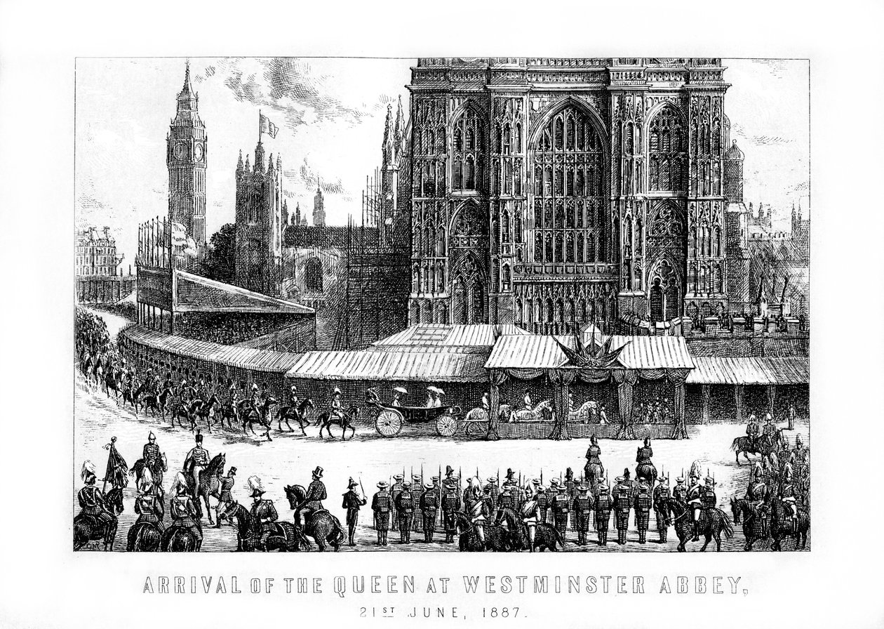 Chegada da rainha à Abadia de Westminster, Londres, 21 de junho de 1887, 1889 de Unbekannt