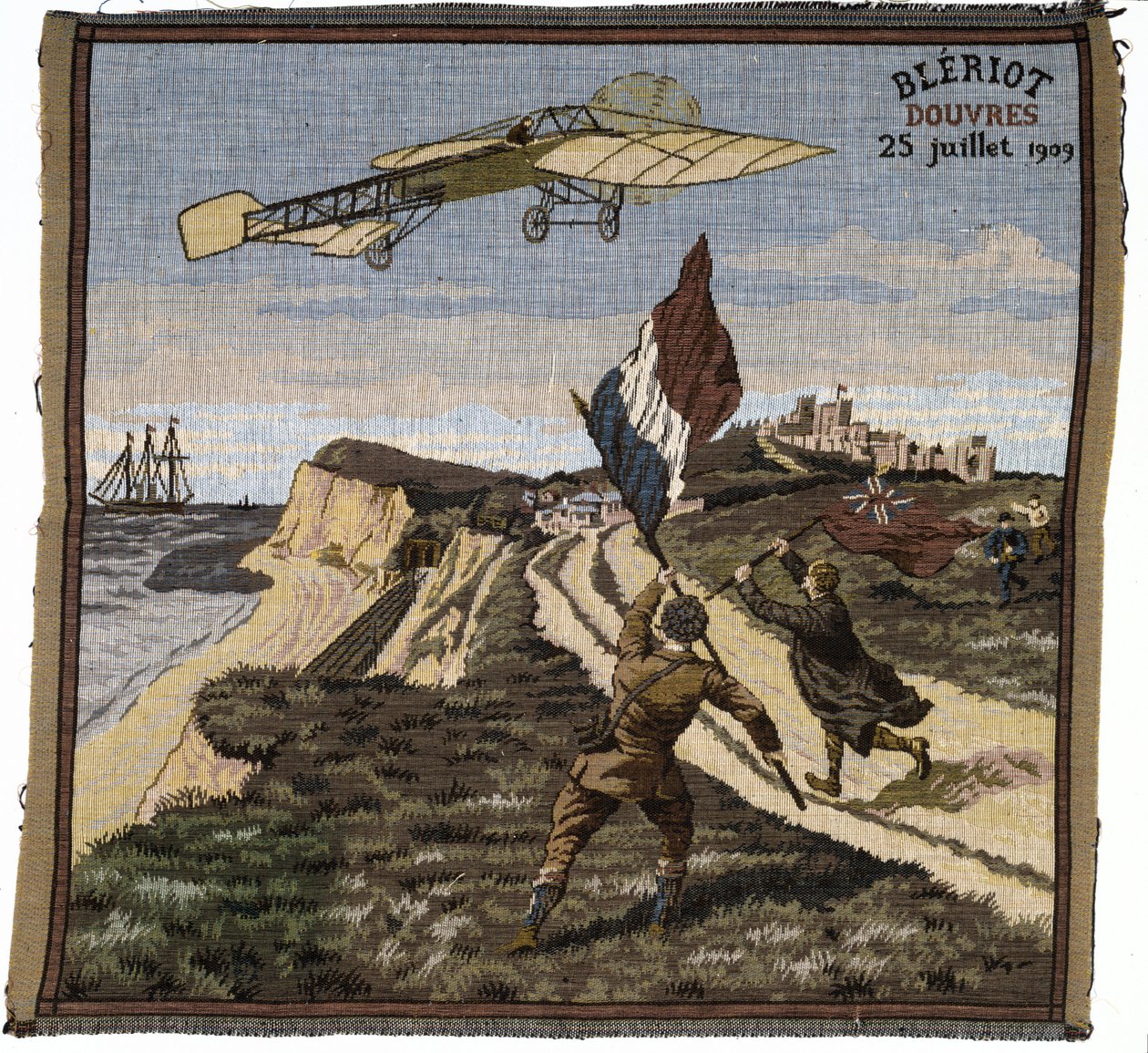 Chegada de Louis Bleriot a Dover, Inglaterra, 25 de julho de 1909 de Unbekannt