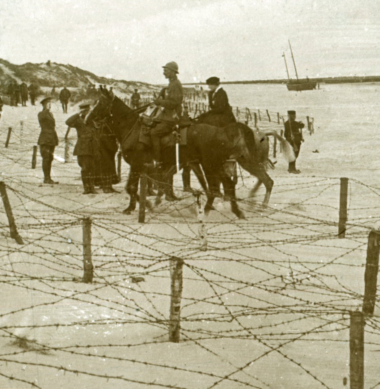 Chegando em La Panne, Flandres, Bélgica, c1914-c1918 de Unbekannt