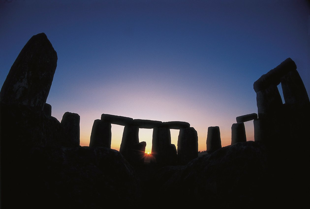 Arte Neolítica : (Idade do Bronze): vista do site Stonehenge (c. 1700-1300 a.C.) Amesbury, Inglaterra de Unbekannt