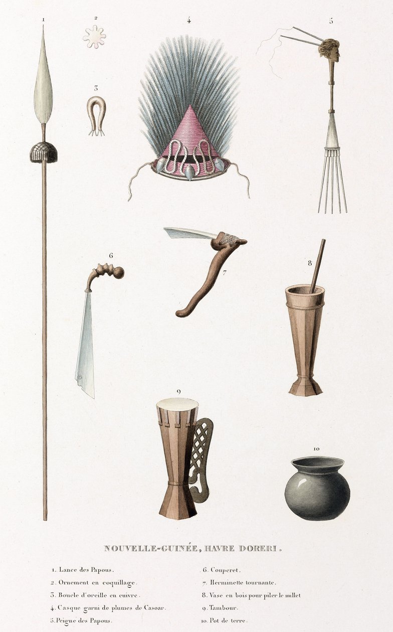Artefactos do paraíso de Doreri, Nova Guiné de Unbekannt
