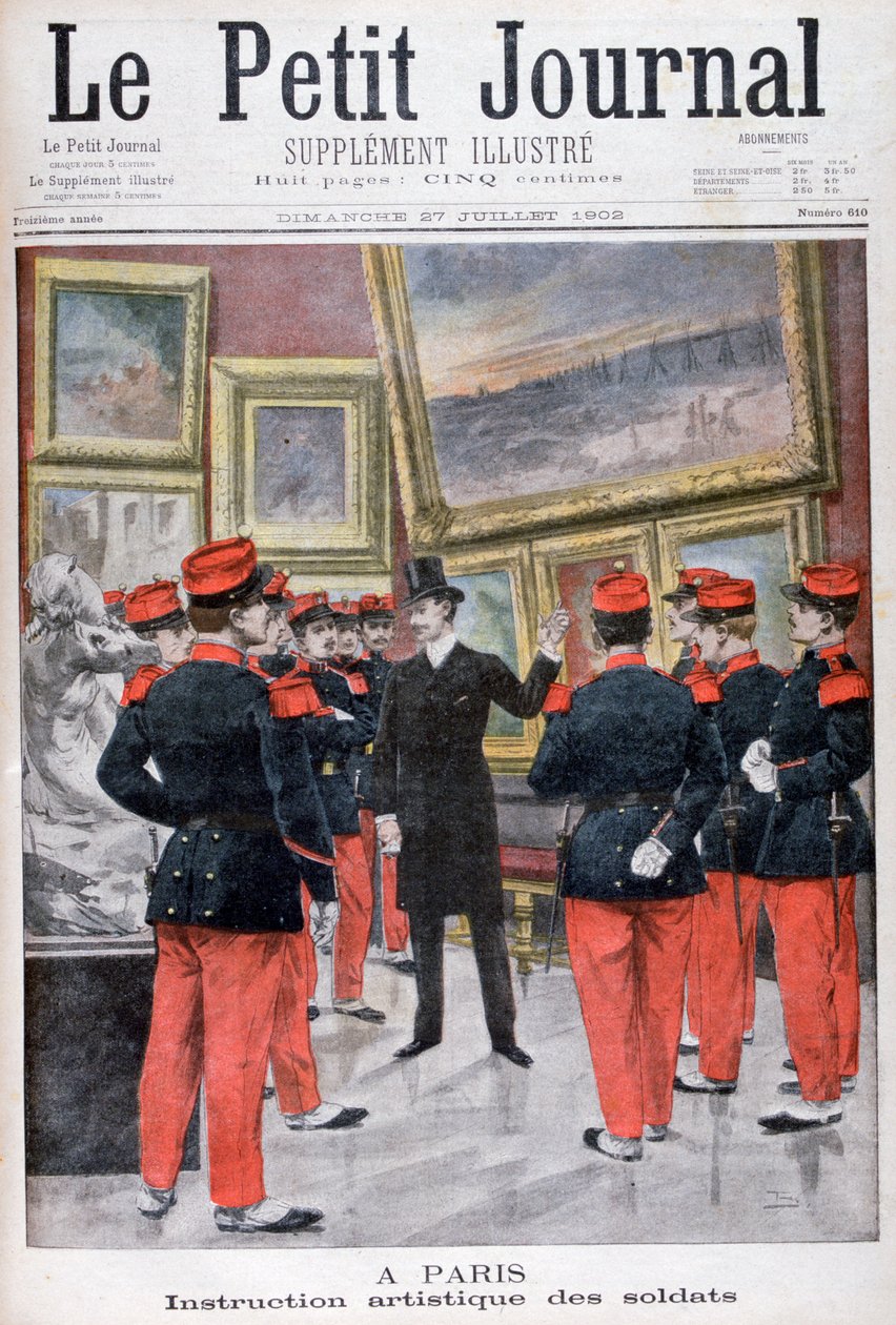Instrução artística de soldados franceses no Salon, Paris, 1902 de Unbekannt
