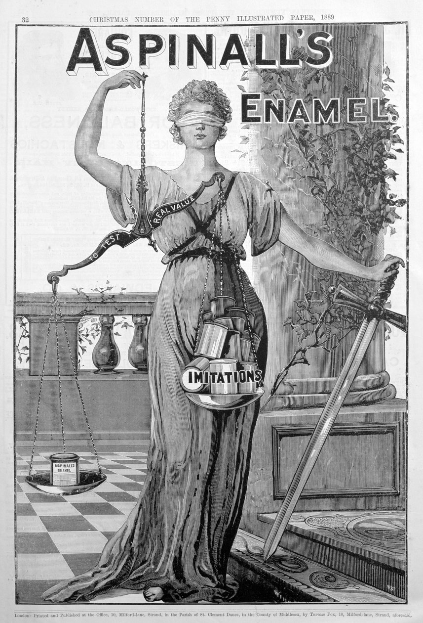 Anúncio do esmalte de Aspinalls, 1889 de Unbekannt