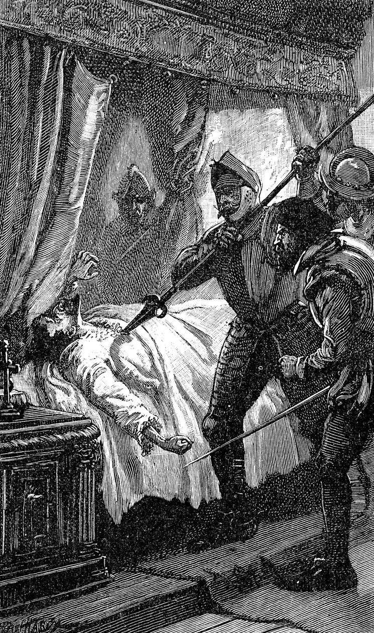 Assassinato de Albrecht von Wallenstein, soldado austríaco, século 1634 de Unbekannt