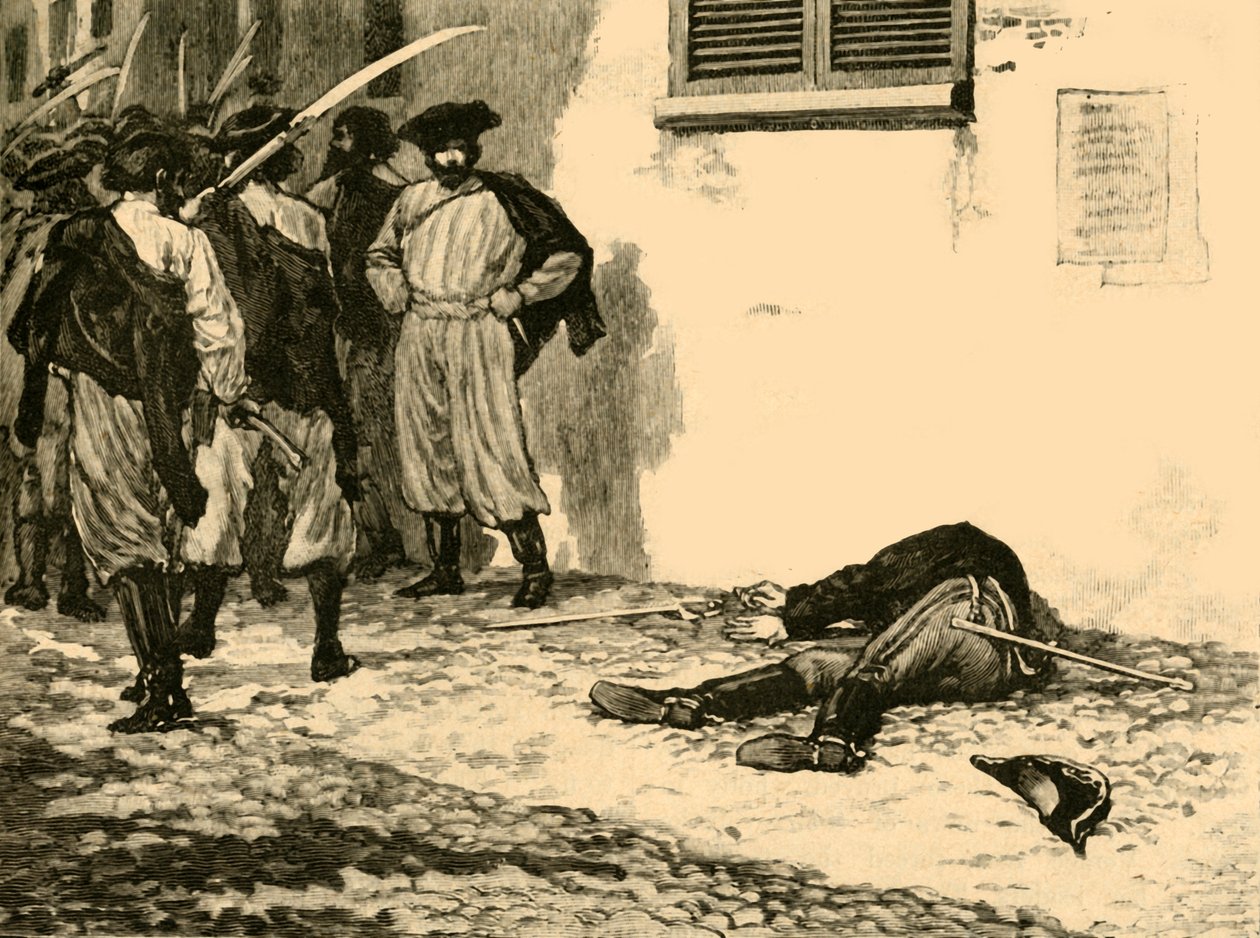 Assassinato do conde Franz Philipp von Lamberg, Budapeste, Hungria, 1848 c1890. de Unbekannt