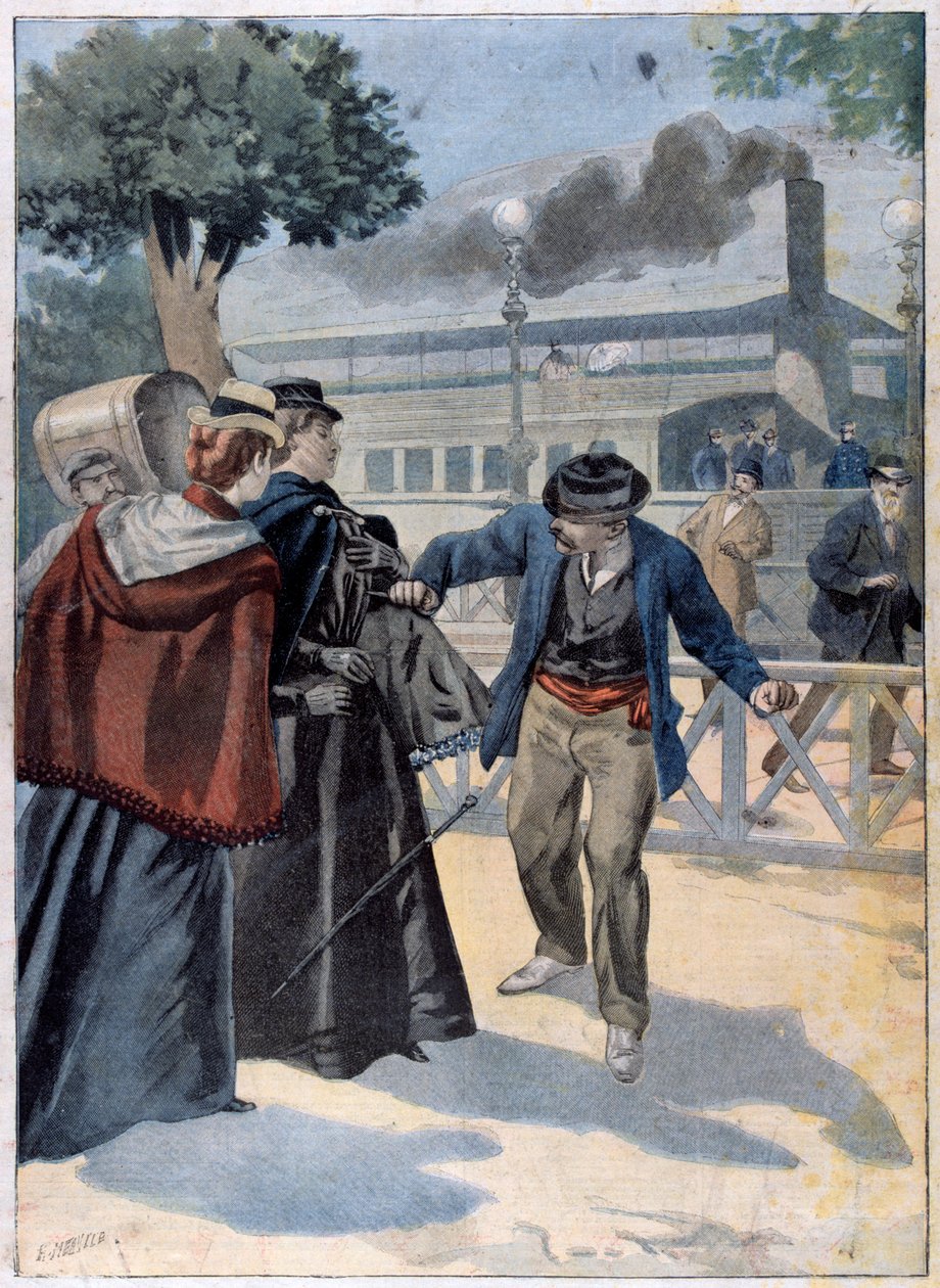 Assassinato de Elisabeth da Baviera por Luigi Lucheni, 1898 de Unbekannt