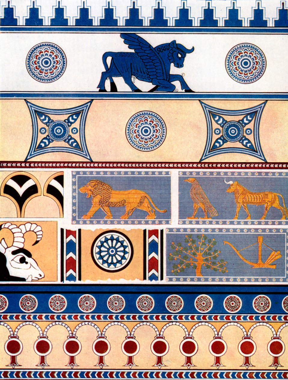 Projeto assírio de tijolos e azulejos, 1933-1934 de Unbekannt