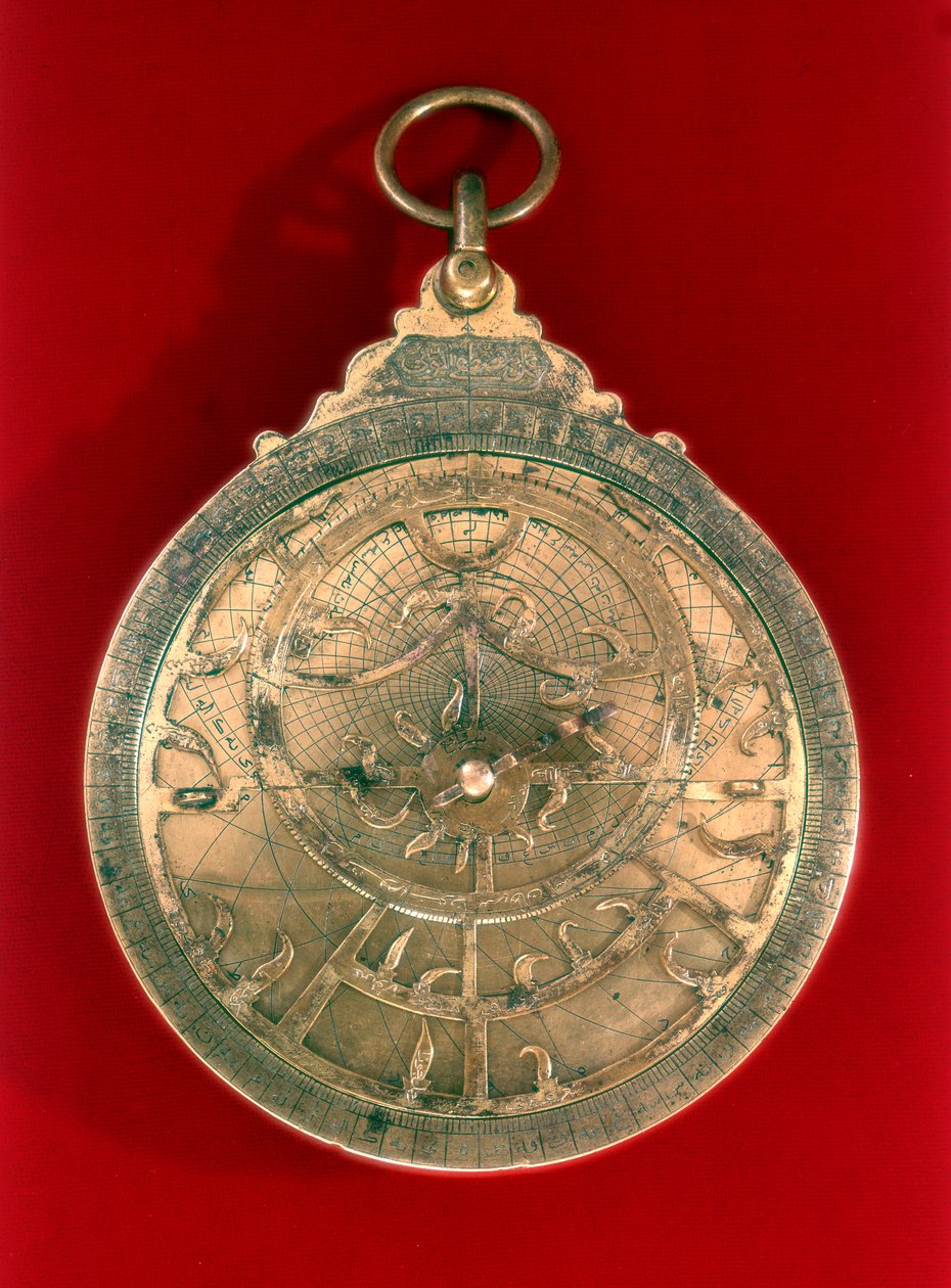 Astrolabe, instrumento de navegação árabe, século XI de Unbekannt