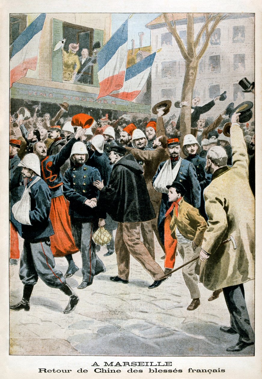 Em Marselha, O retorno de soldados franceses feridos da China, 1901 de Unbekannt