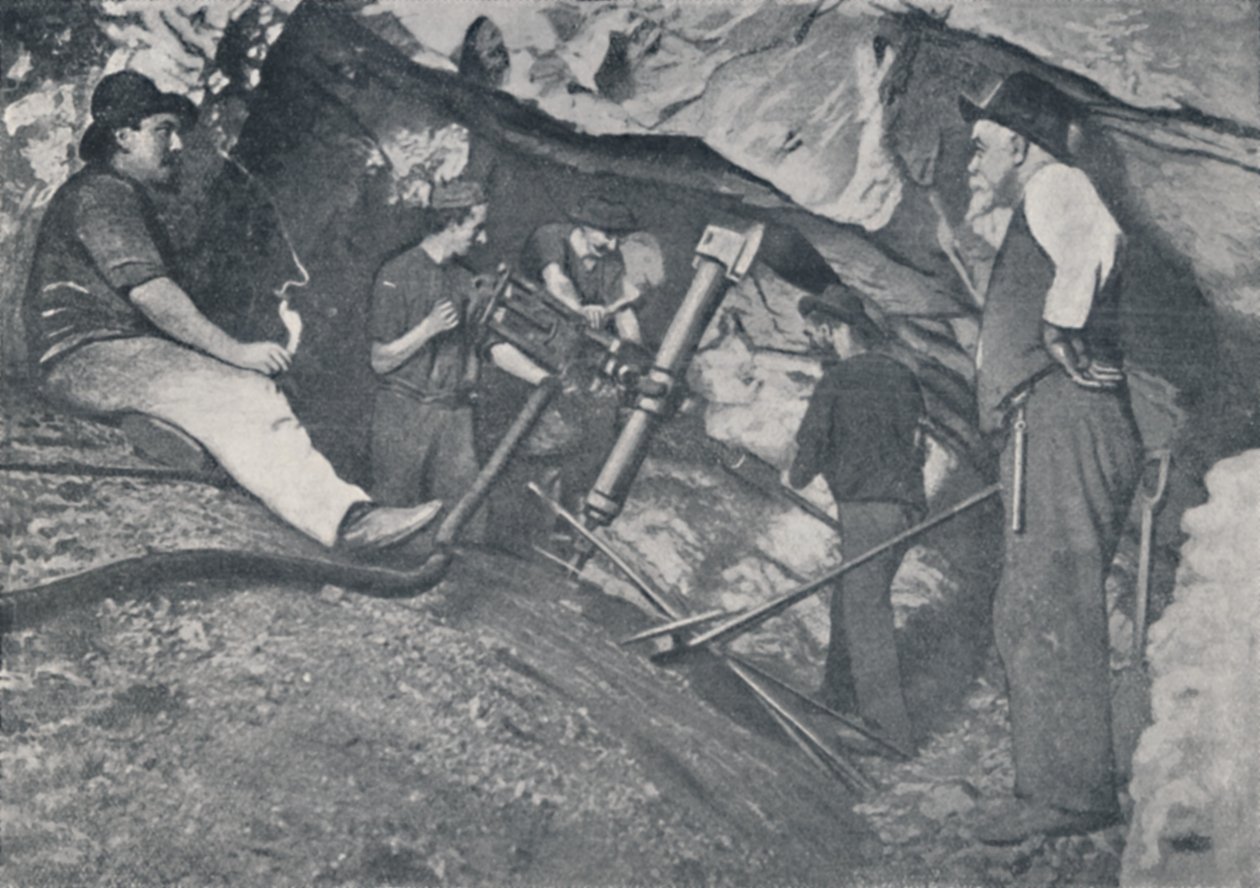 No trabalho em uma mina de ouro vitoriana, 1923. de Unbekannt