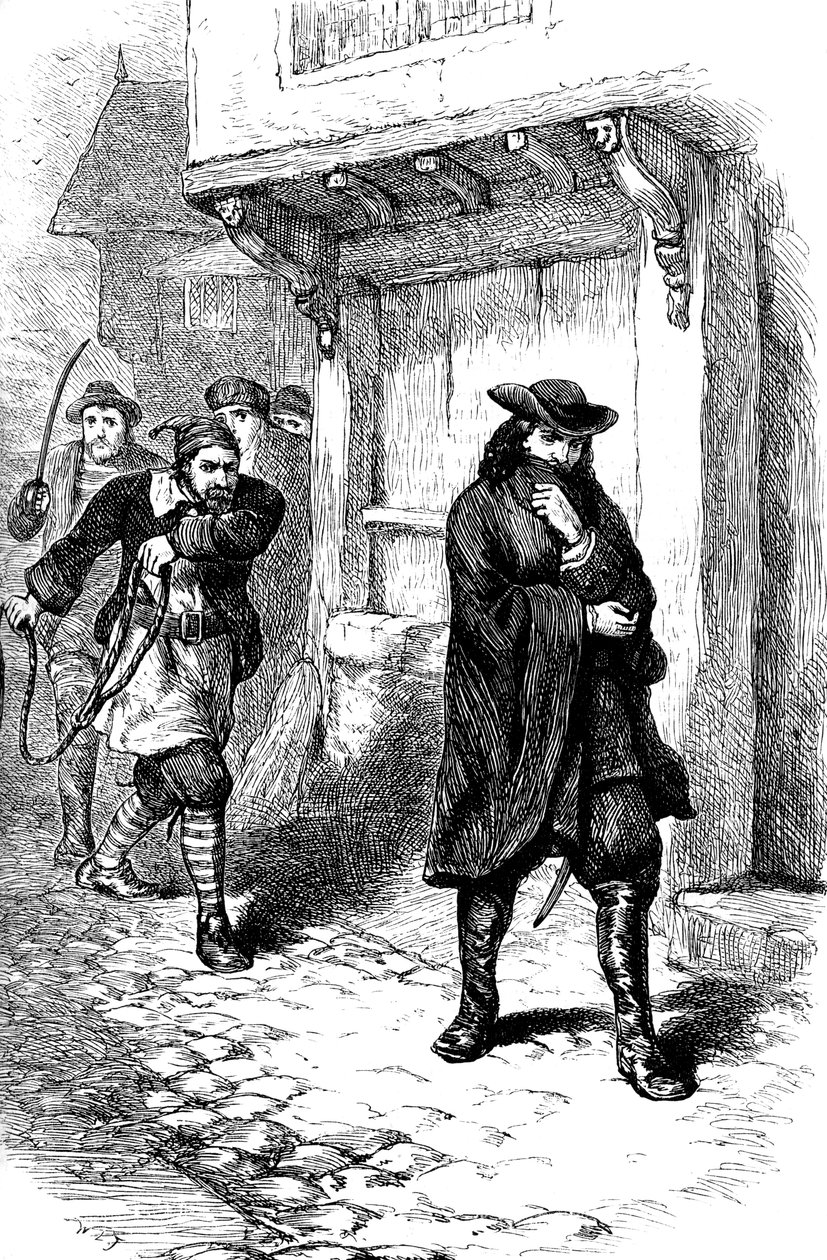 Ataque ao capitão da Rosa, século XVII c1880 de Unbekannt