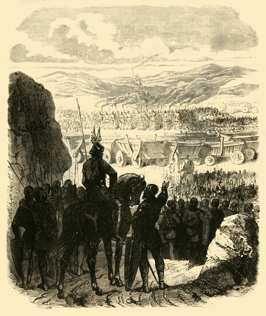 Átila na pira, após sua derrota por Aécio, 453 dC, 1890. de Unbekannt