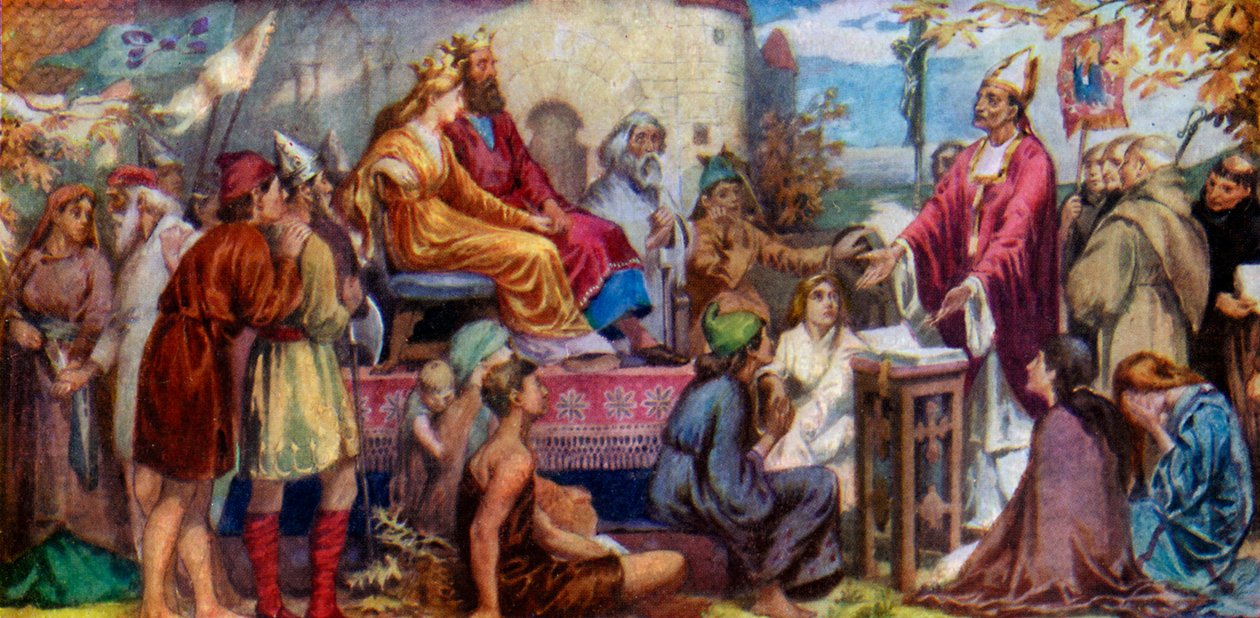 Agostinho Pregando a Ethelbert e Bertha, 1925 de Unbekannt