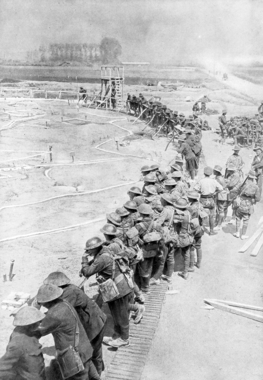 Tropas australianas no dia anterior à Batalha de Messines, Bélgica, 6 de junho de 1917 de Unbekannt