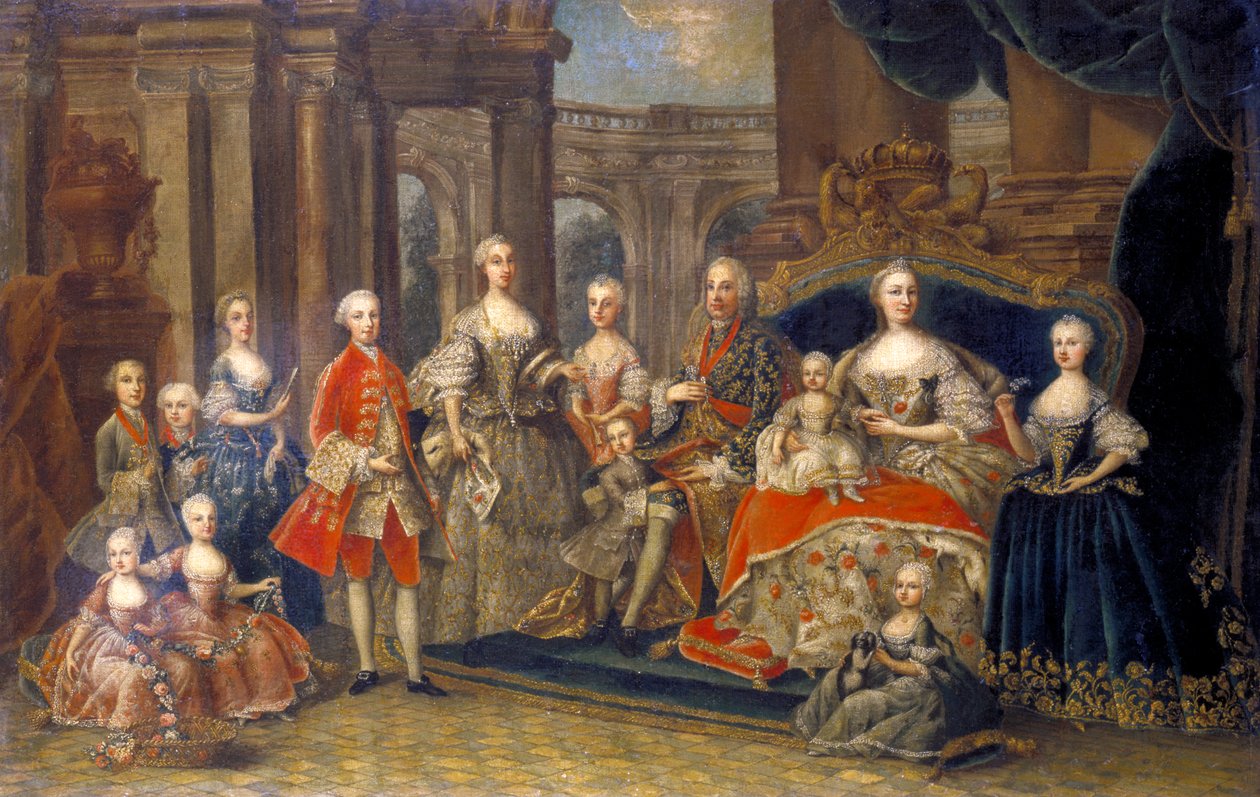 Família Imperial Austríaca, c1764 de Unbekannt