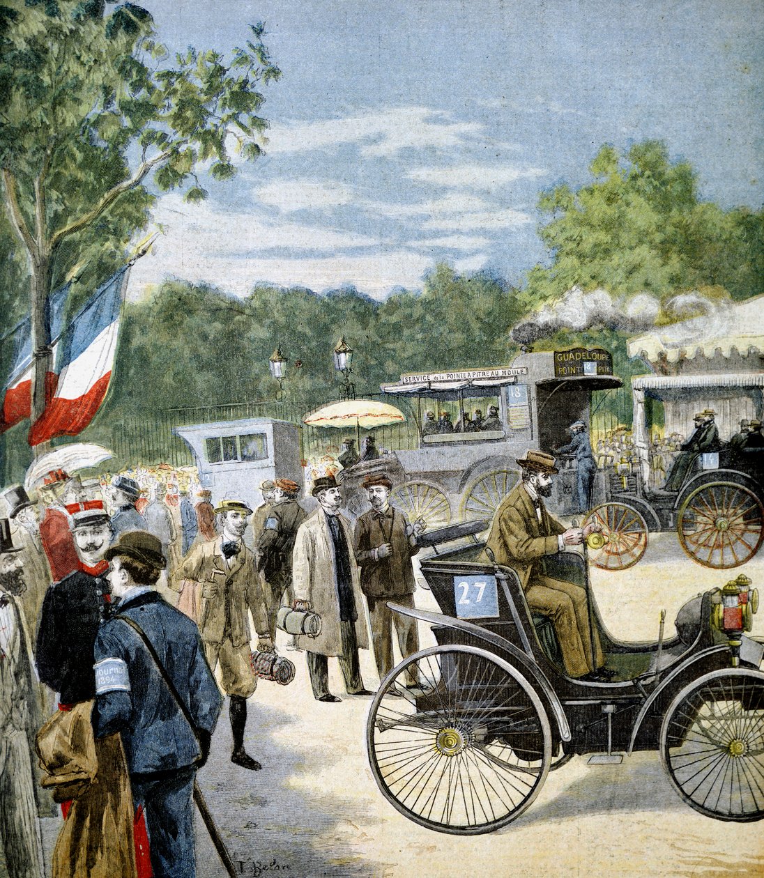 Teste de confiabilidade de automóveis entre Paris e Rouen, patrocinado pelo Le Petit Journal, 1894 de Unbekannt