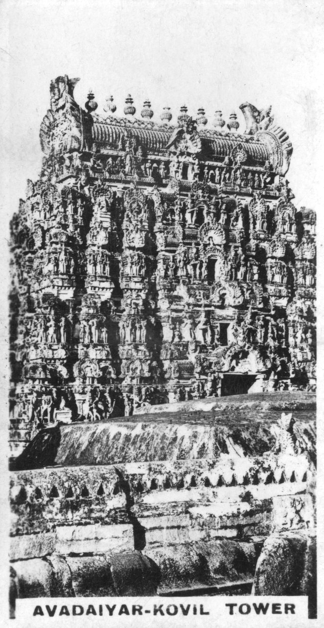 Torre Avadaiyar-Kovil, Avadaiyarkovil, Tamil Nadu, Índia, c1925 de Unbekannt