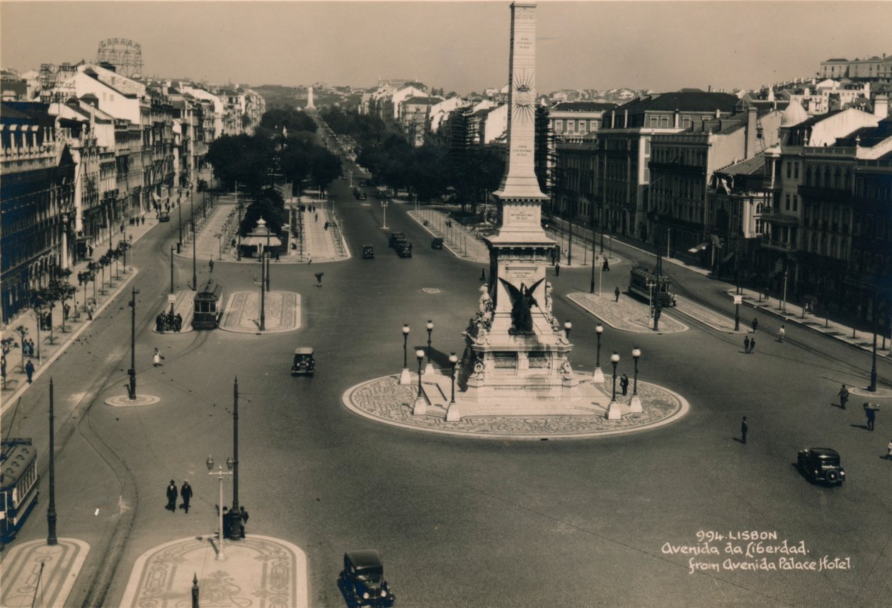 Avenida da Liberdade, Lisbon, Portugal, c1936 de Unbekannt