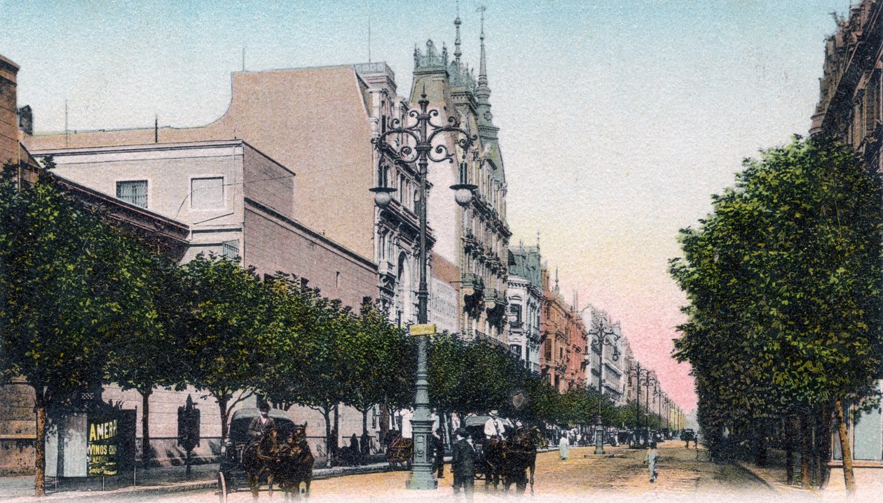 Avenida de Mayo, Buenos Aires, Argentina, início do século XX de Unbekannt