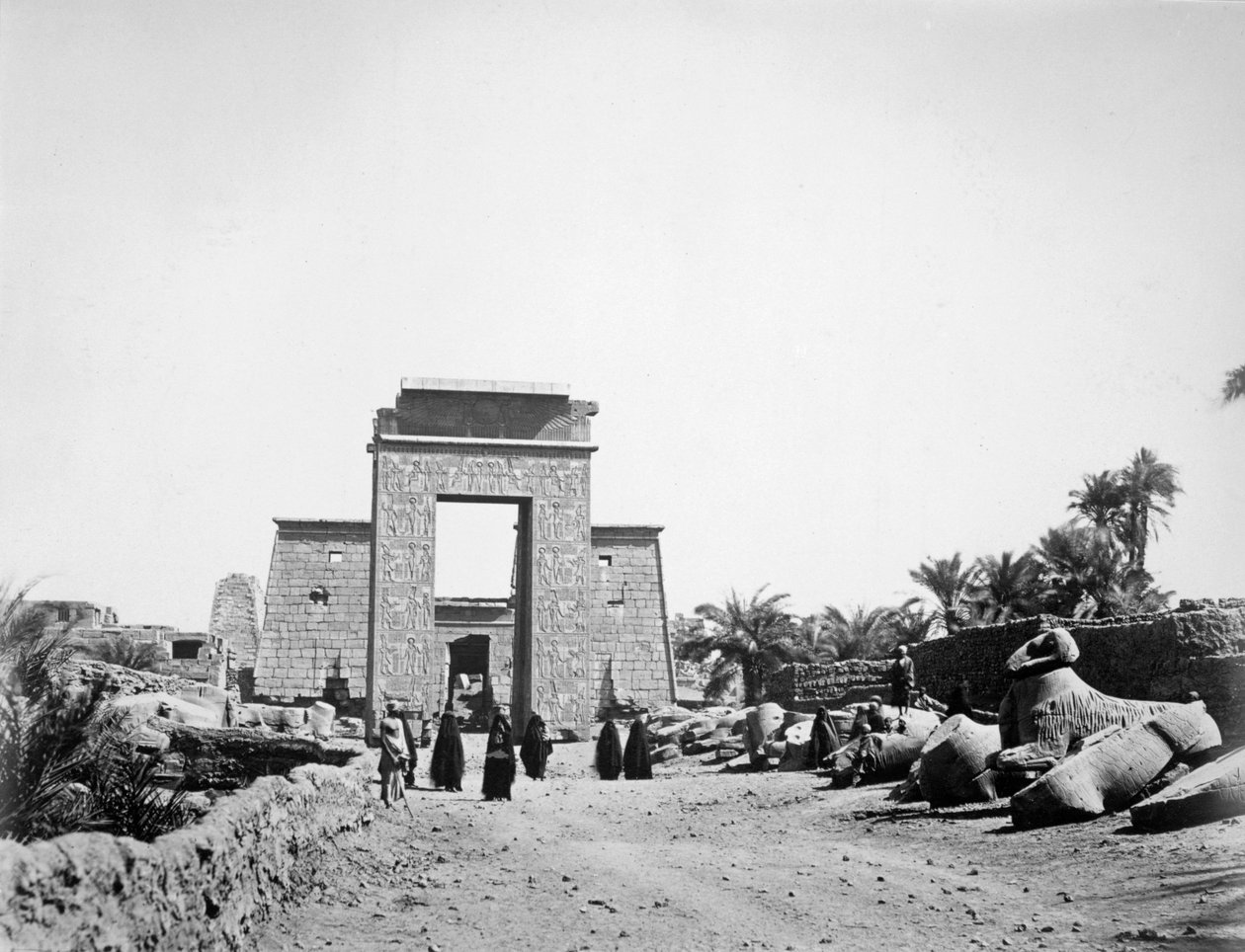Avenida das esfinges, Karnak, Egito, 1878 de Unbekannt