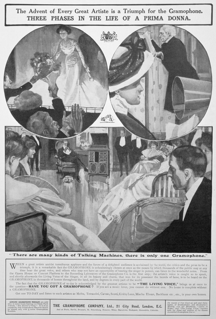 Avert para o Gramophone Co, 1909 de Unbekannt