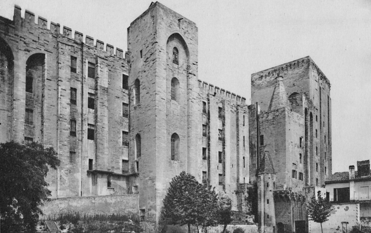 Avignon. - Palácio dos Papas St. Jean e frente oeste das Torres Trouillas, c1925 de Unbekannt