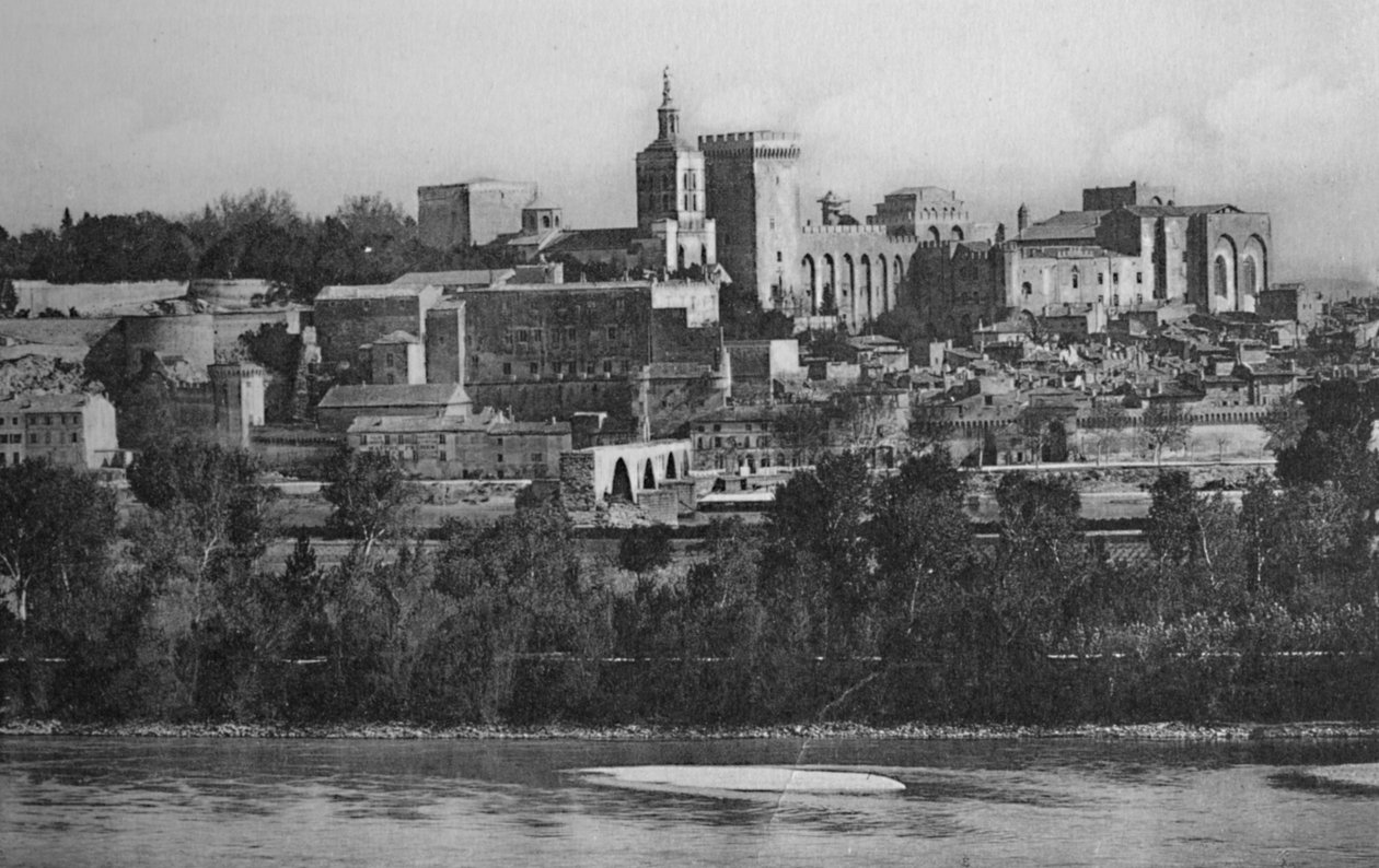 Avignon - vista tirada de Villeneuve, c1925 de Unbekannt
