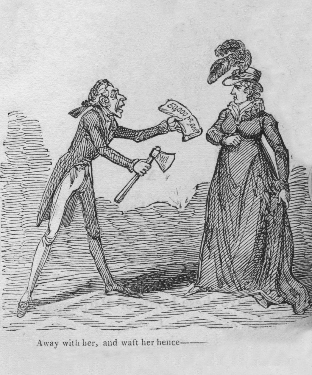Afaste-se dela e leve-a daqui ---, c1820. de Unbekannt