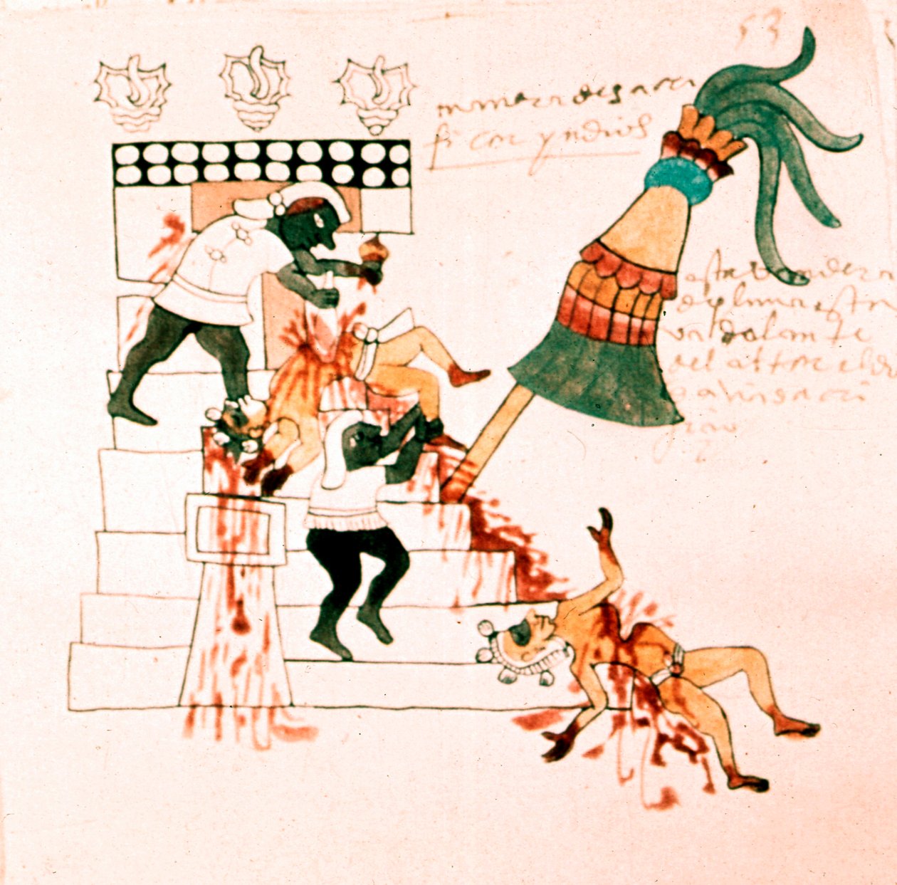 Sacrifício do templo asteca de Unbekannt