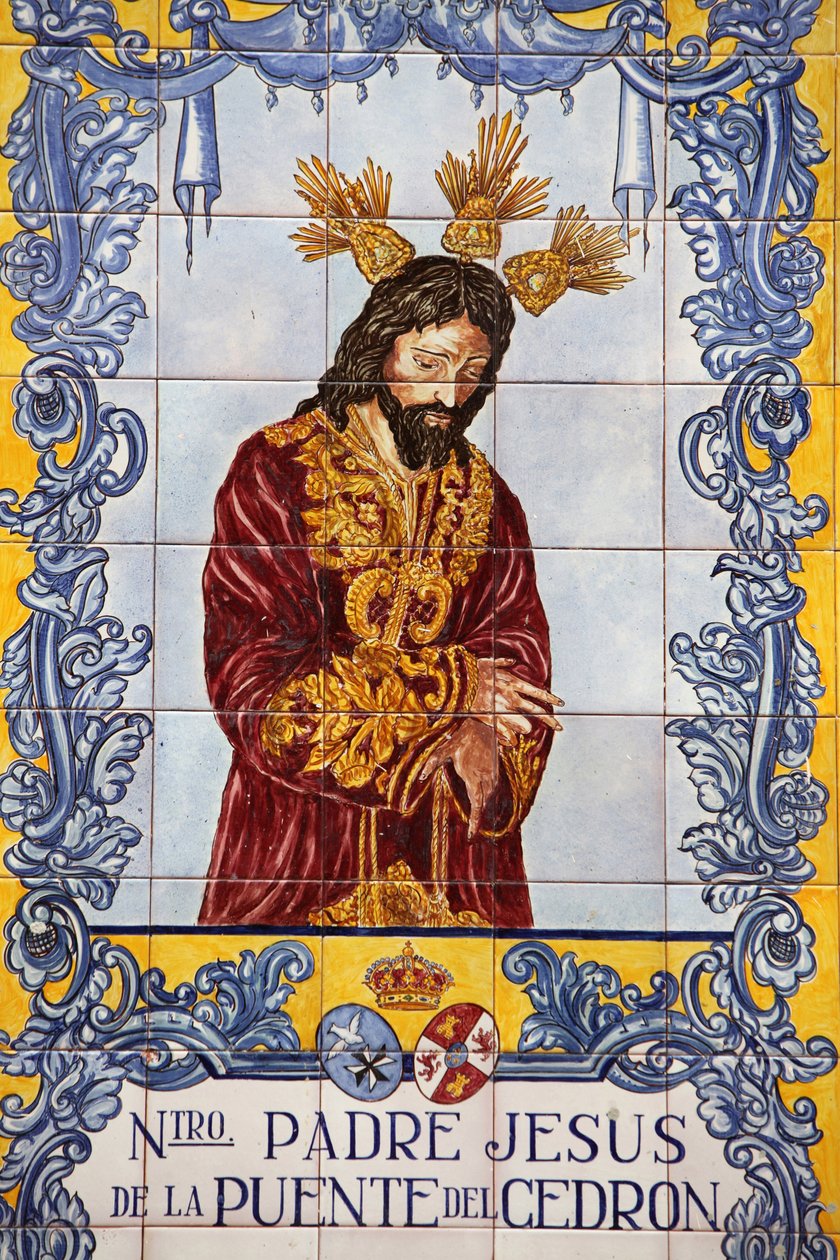Painel de mosaico na Plaza de San Francisco Málaga Espanha de Unbekannt
