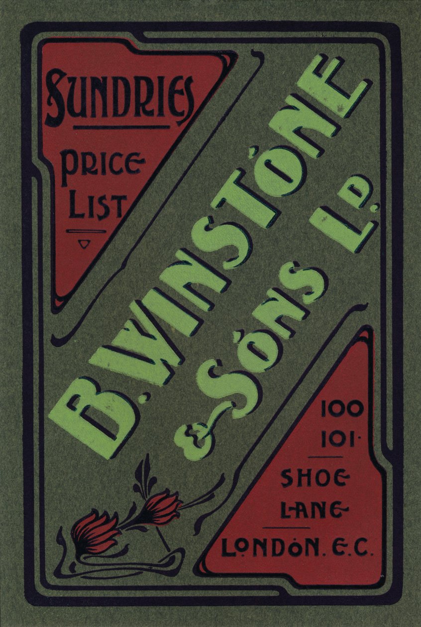 Anúncio de B. Winstone & Sons Ltd., 1907 de Unbekannt
