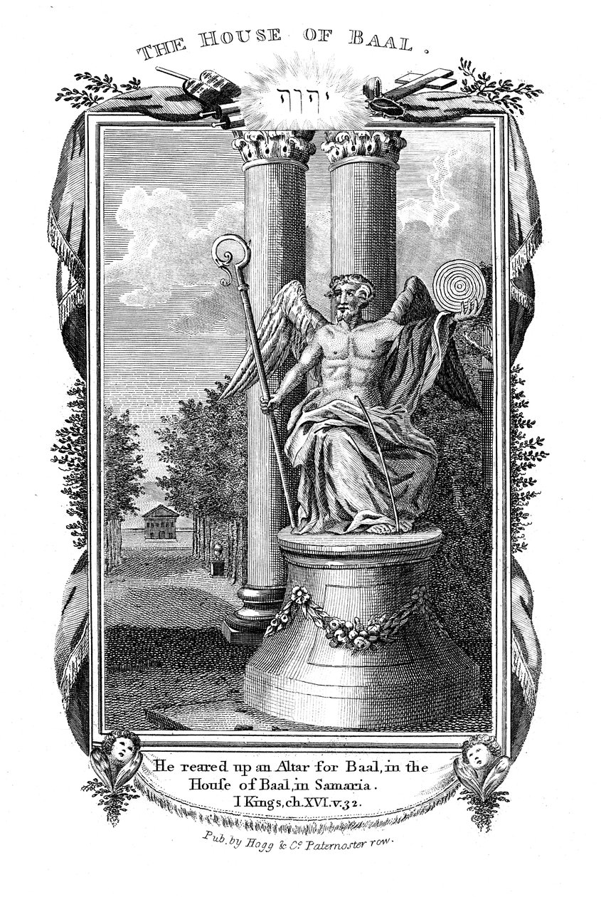 Baal, deus principal dos cananeus, 1804 de Unbekannt