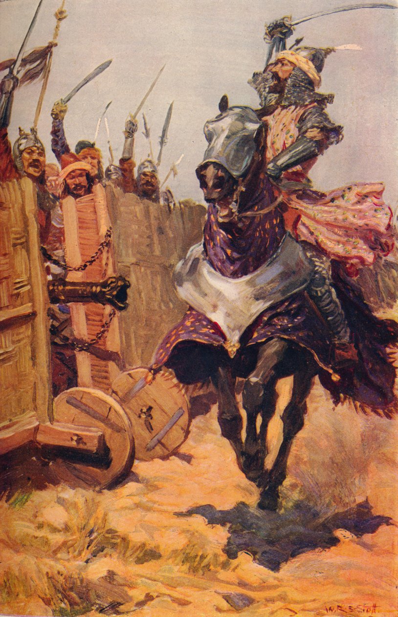 Baber aplaudindo suas tropas, c1526 c1912 de Unbekannt