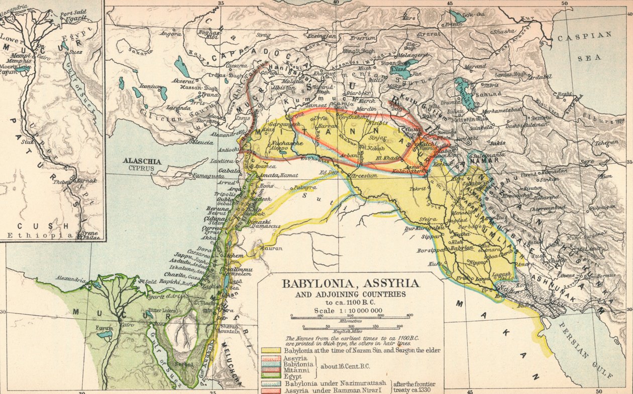 Babilônia, Assíria e países vizinhos, c1902, 1903 de Unbekannt