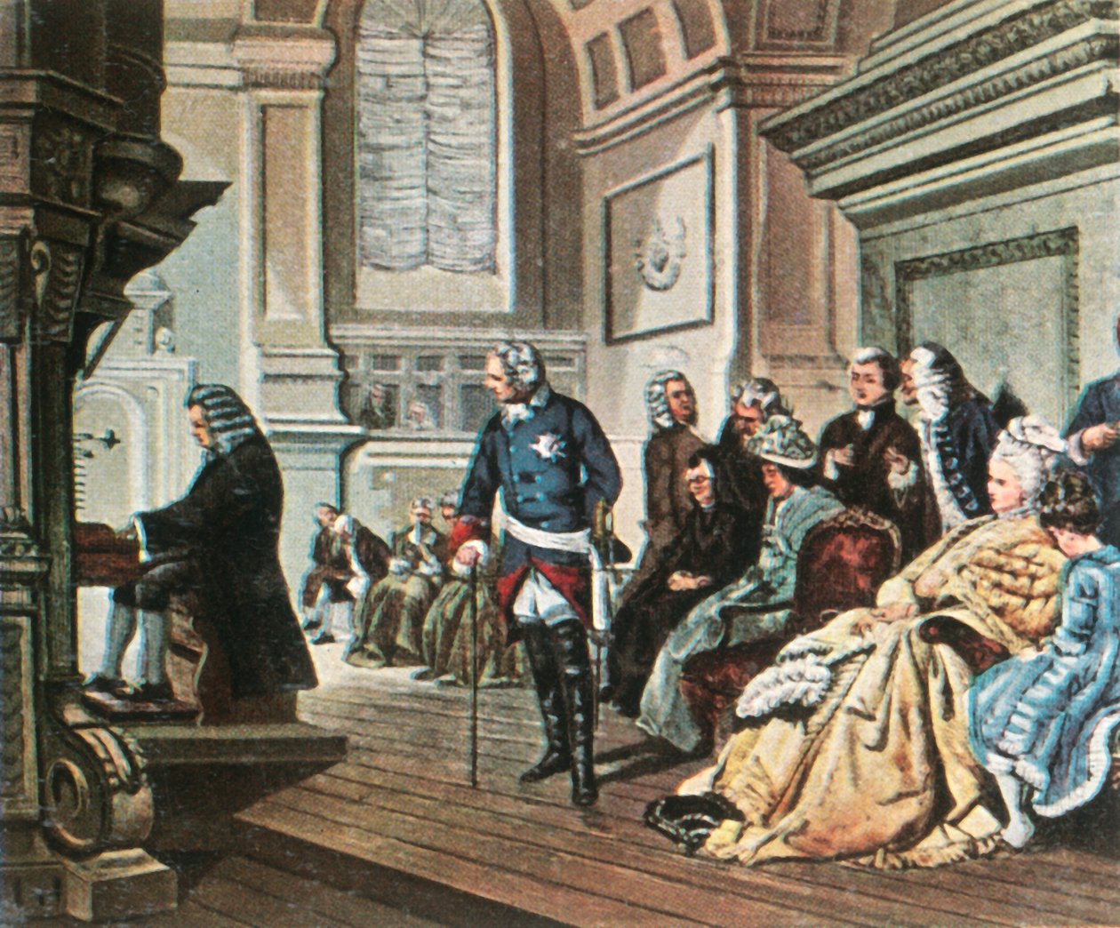Bach visita Frederico, o Grande, 1747, 1936. de Unbekannt