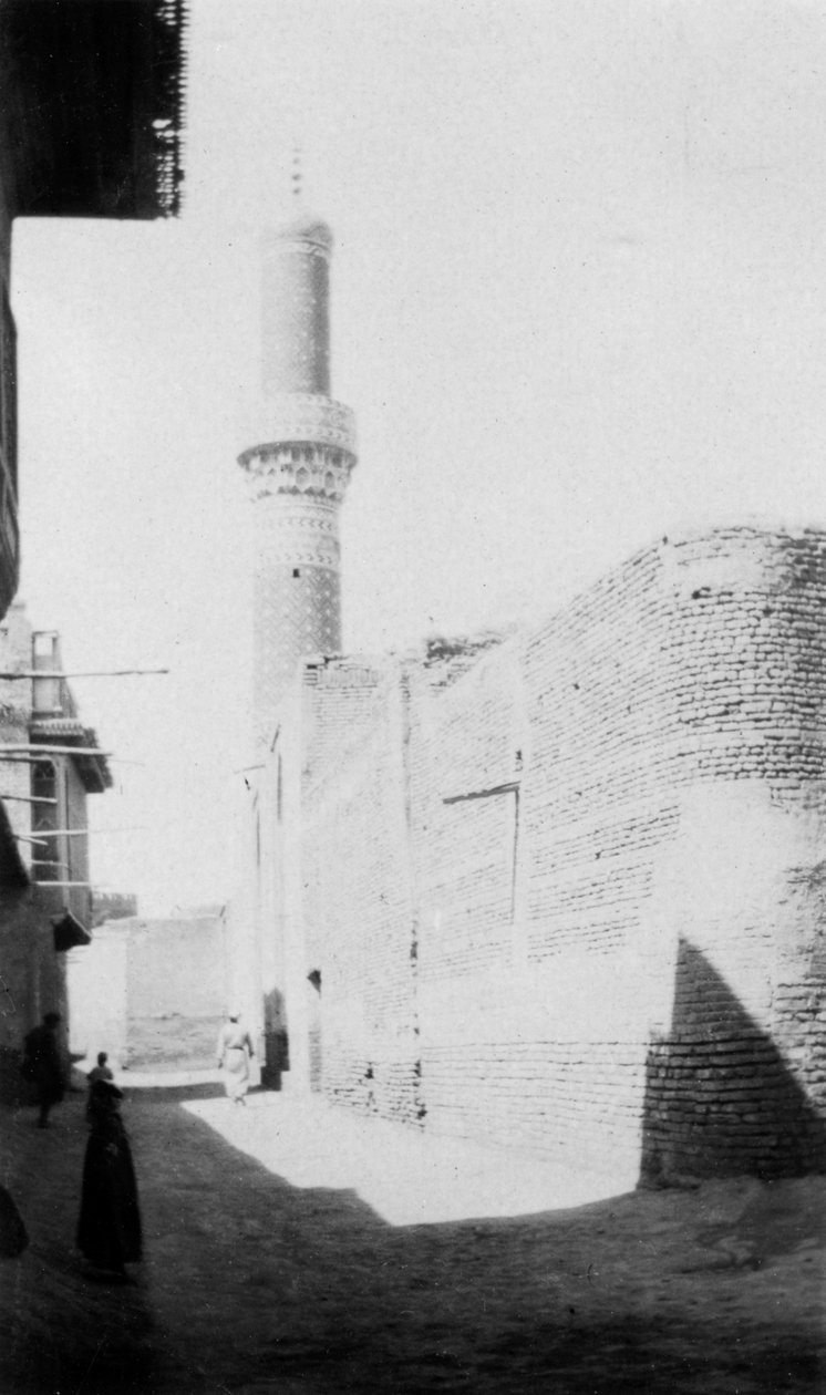 Backstreet e antiga mesquita, Bagdá, Iraque, 1917-1919 de Unbekannt
