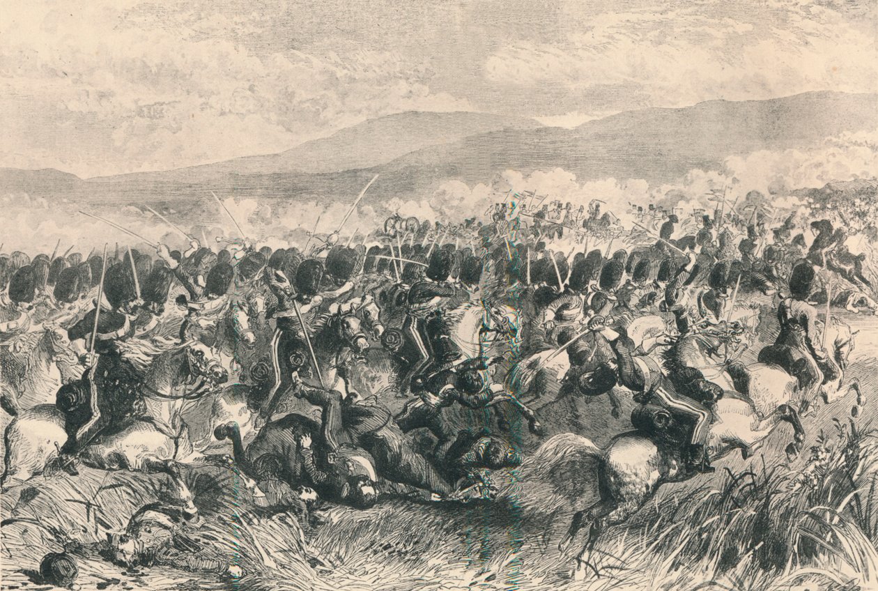 Balaclava, 25 de outubro de 1854. A Carga dos Escoceses Cinzentos, 1884 de Unbekannt