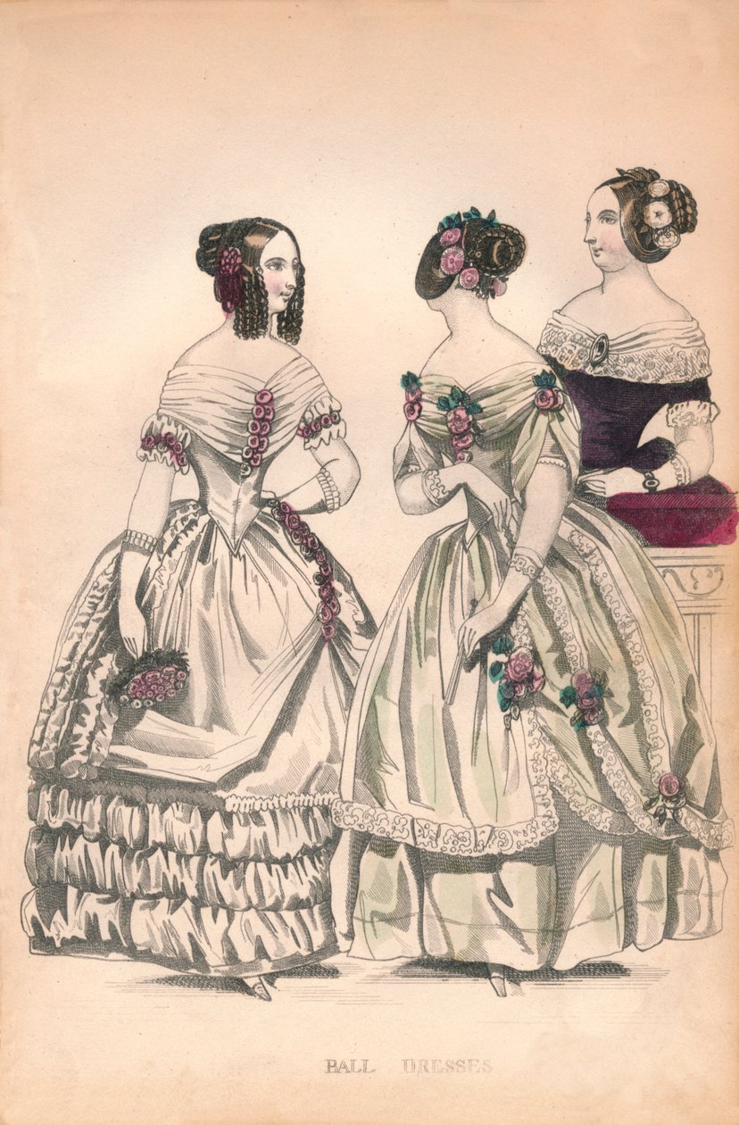 Vestidos de baile, do século XIX. de Unbekannt