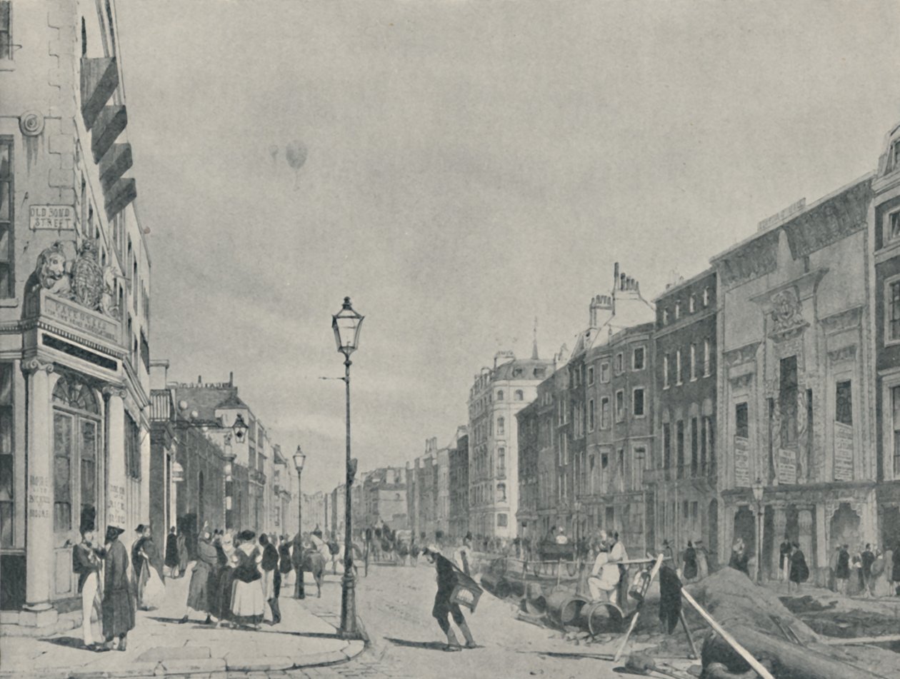 Balões sobre Piccadilly, 1842, 1920 de Unbekannt