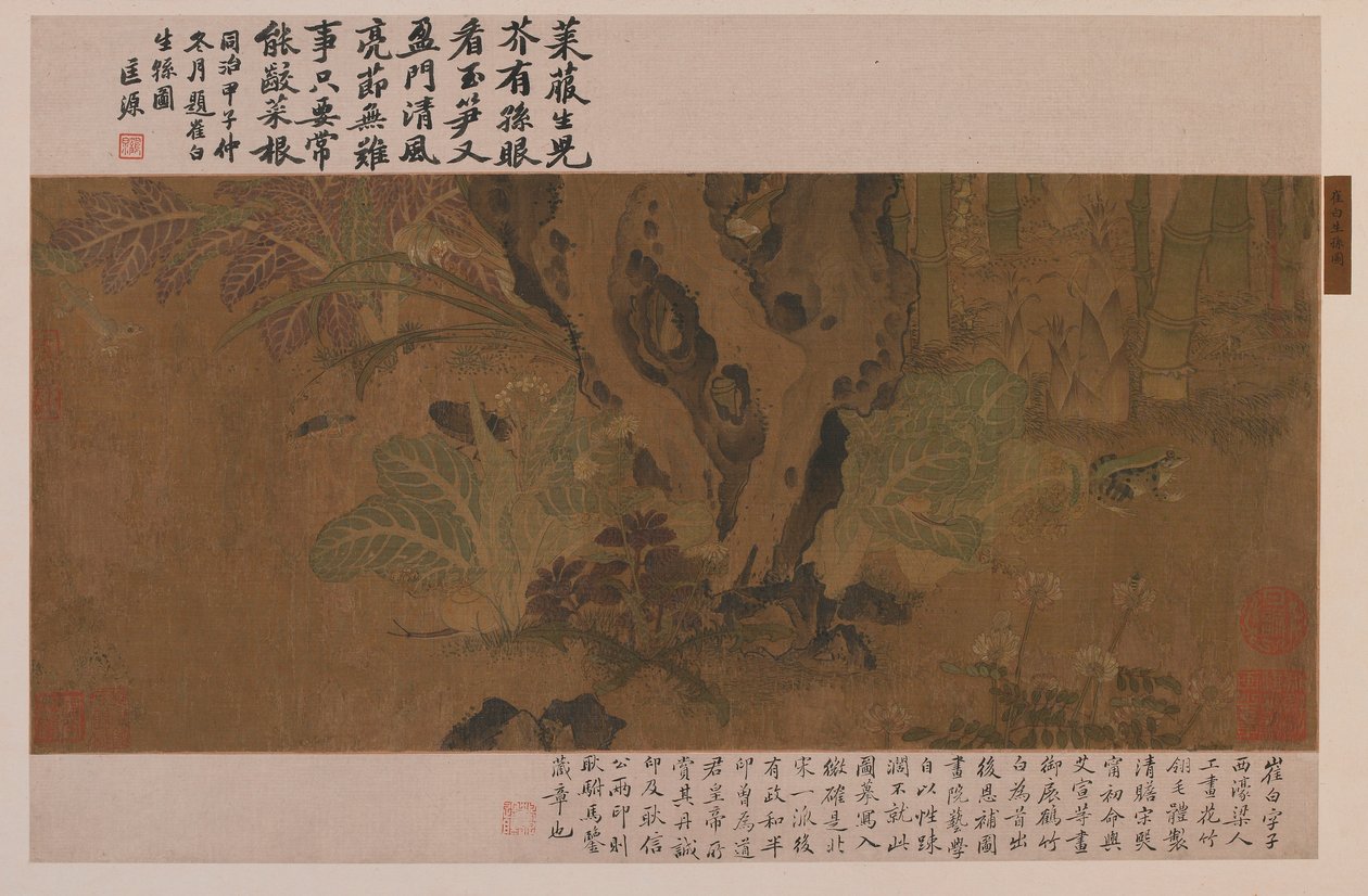 Bambu, sapo e insetos, dinastia Ming, 1368-1644. de Unbekannt