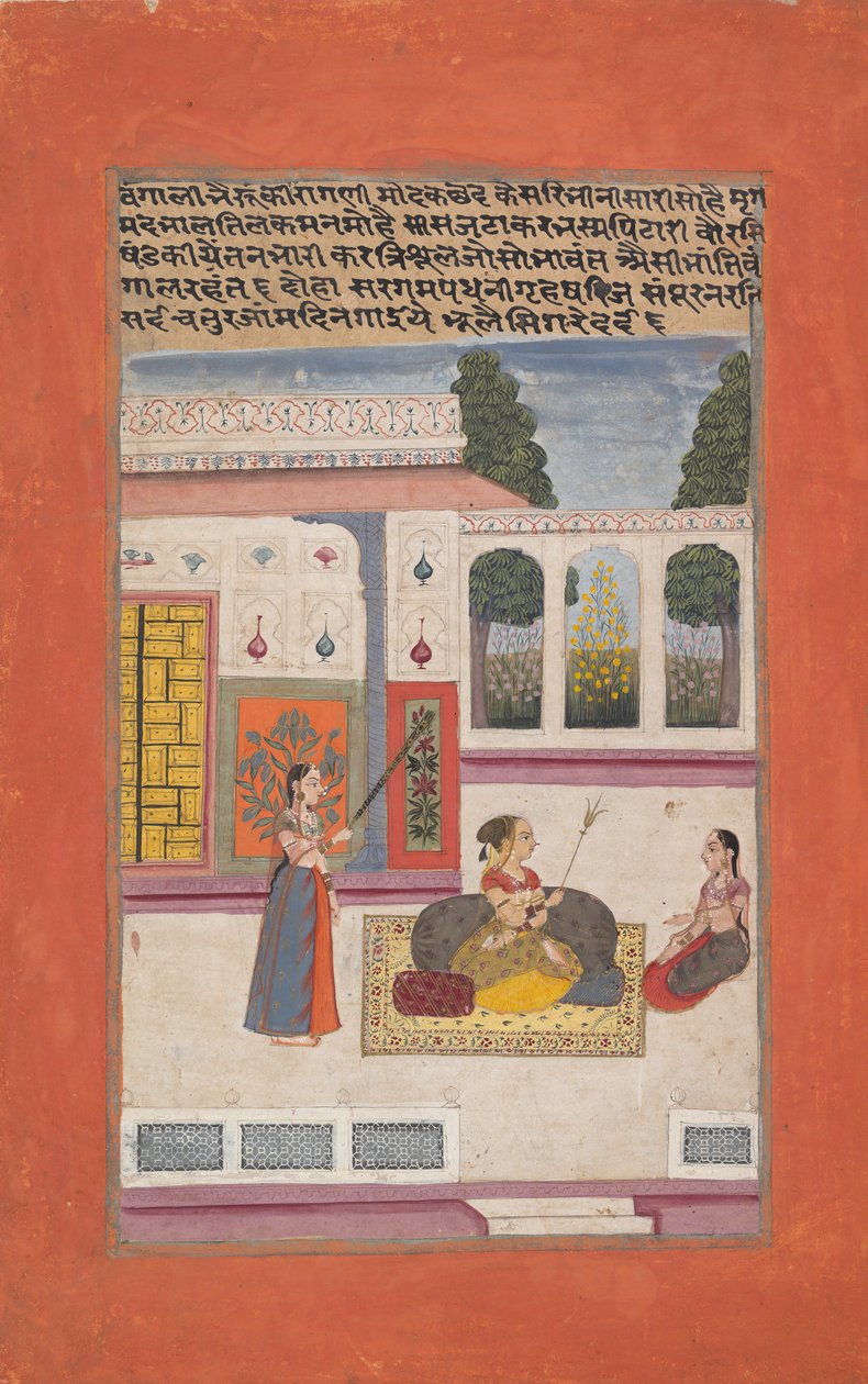 Bangali Ragini: Fólio de uma série ragamala Garland of Musical Modes, 1709. de Unbekannt