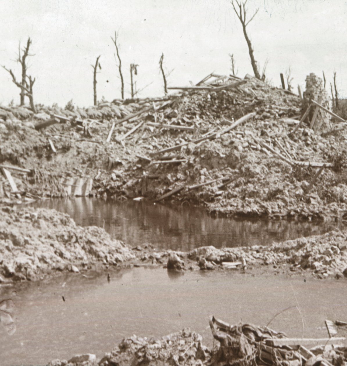 Margens do rio Yser, Diksmuide, Bélgica, c1914-c1918 de Unbekannt