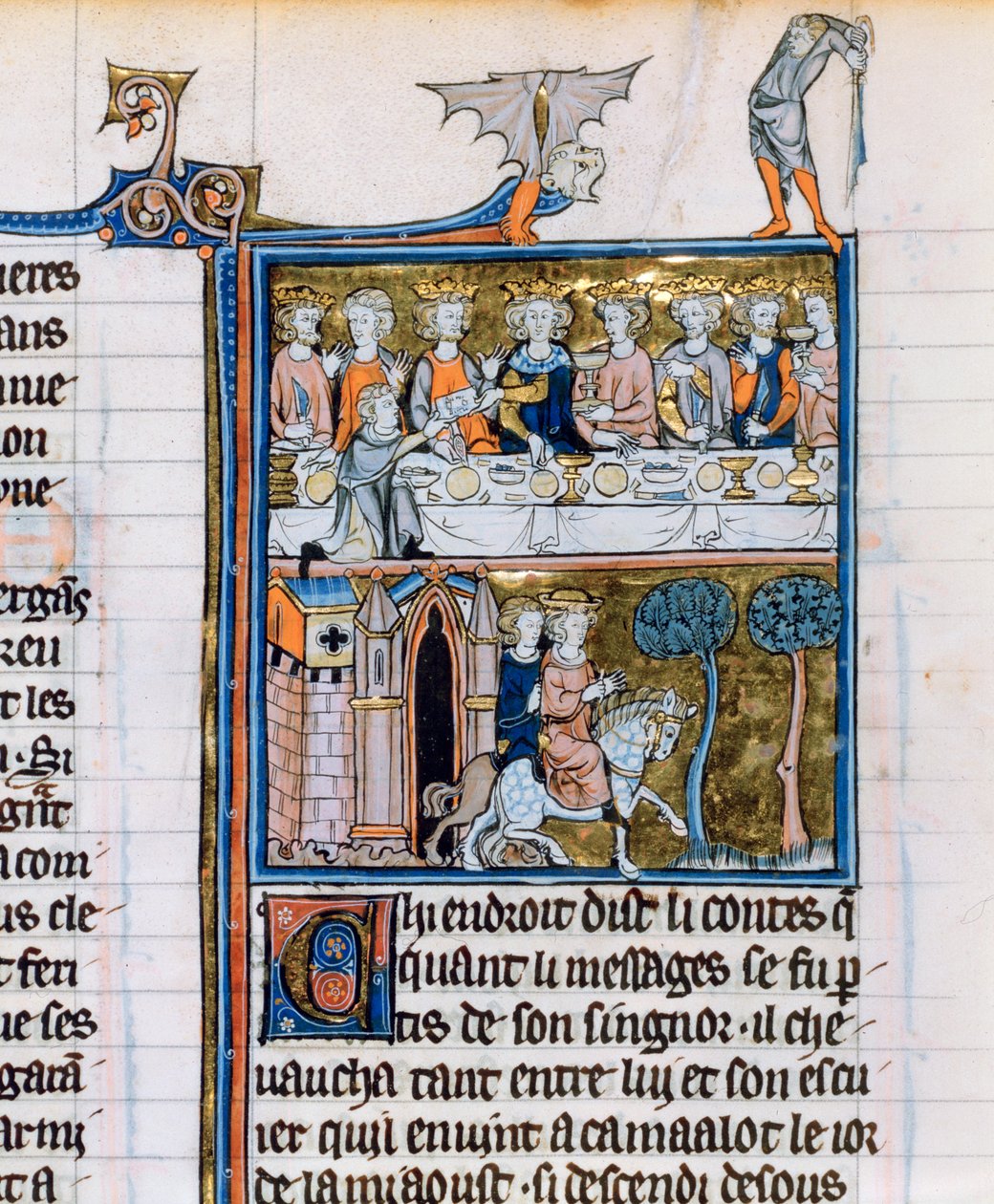 Banquetes e cavaleiros, c1280-1290 de Unbekannt