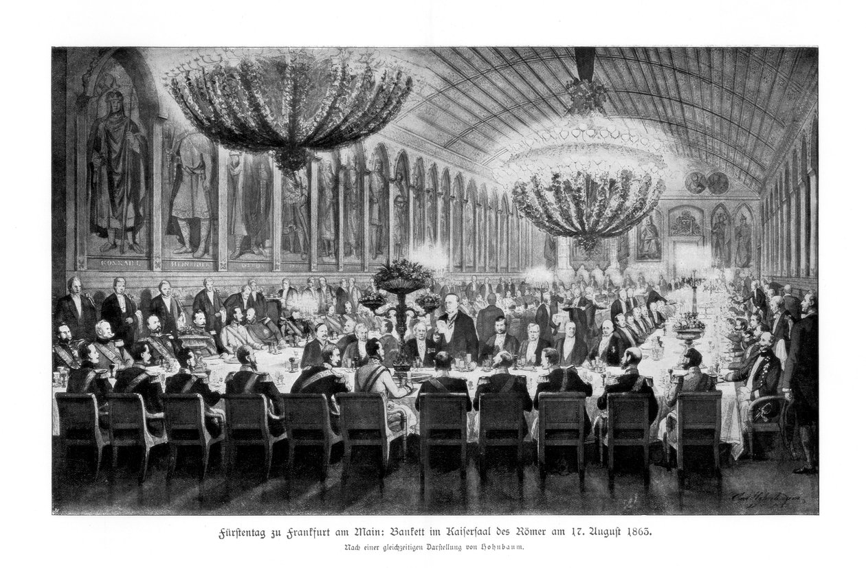 Banquete no Imperador Hall, Römer, Frankfurt, 17 de agosto de 1863, 1900 de Unbekannt