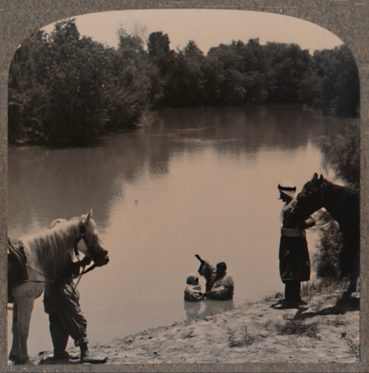 Batizando no Jordão, c1900 de Unbekannt