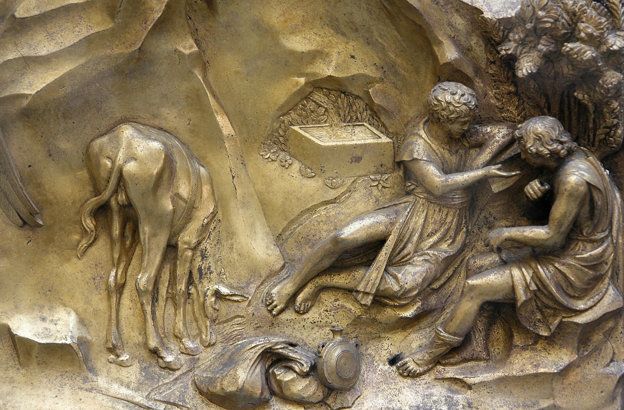 Baptistério de San Giovanni. Porta do Paraíso. Caim e Abel, Florença, Itália. de Unbekannt