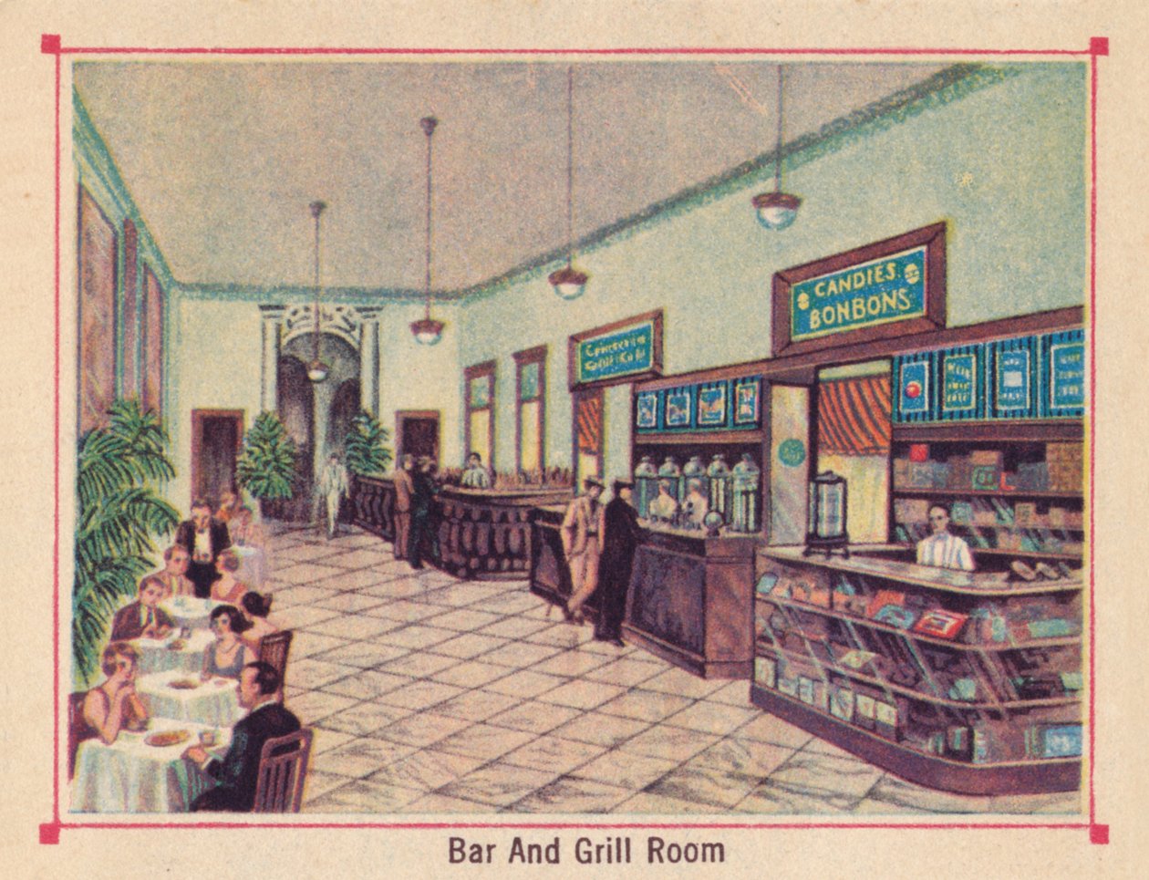 Quarto Bar e Grill - Hotel Florida - Havana - Cuba, c1910 de Unbekannt